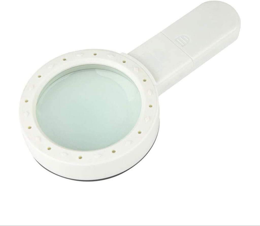 Lente d'Ingrandimento Grande Obiettivo Zoom 5X 10x Nuova Lente d'Ingrandimento Portatile Leggera da 80 mm, Lente per Leggere Hobby Giornali Mappe Monete Artigianato a Maglia