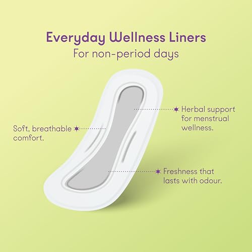 Image of ZOY Herbal Wellness Panty Liners for Women | Pack of 30 | 160mm | Helps For White Discharge & Irregular Periods | Post-Partum Support | Daily Care, Ultra Thin Cotton , Breathable, Rash-Free | 100% Toxic-Free | Daily Use Panty Liner Pads Sanitary Napkins