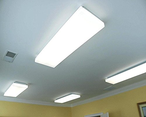 AntLux 72W LED Wraparound Light 4FT LED Office Lights Ceiling, 8600 Lumens, 4000K Neutral White, 4 Foot Flush Mount Wrap Lighting Fixture for Garage Workshop, Fluorescent Light Replacement
