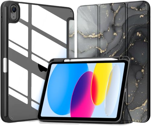 Image of Robustrion Cover for iPad 11th (A16) / 10th Generation Cover Case (2025 /2022) [Pencil Holder] (Right Side) [Auto Sleep Wake], Trifold Flip Stand Case for iPad 10th Gen / 11th Generation - Ocean Black