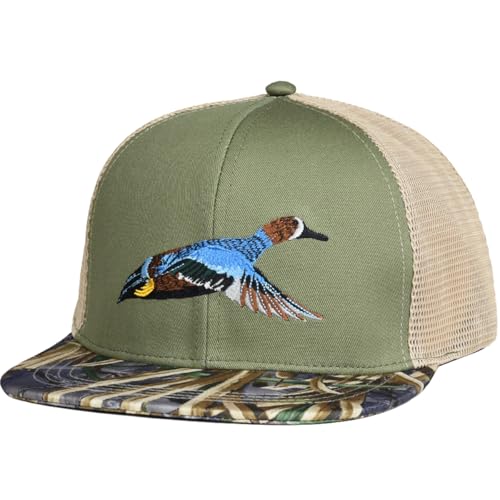 Image of EDTREK Outdoorsman Pro Trucker Breathable Mesh Performance Cap - Flat Brim Snapback Hat