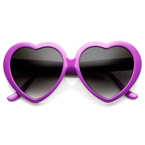 Image of zeroUV Oversized Heart Shaped Sunglasses UV400 Cute Trendy Love Fashion Eyewear for Women 52mm