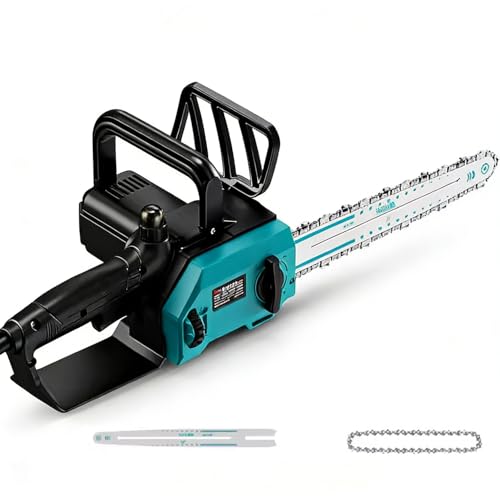 Corded Electric Chainsaw Guide Bar & Saw Chain, Low Noise & Low Kickback Chainsaw, with Automatic Oiler, Electric Chainsaw Corded Adjustable Chain, Electric Saw for Tree Branches