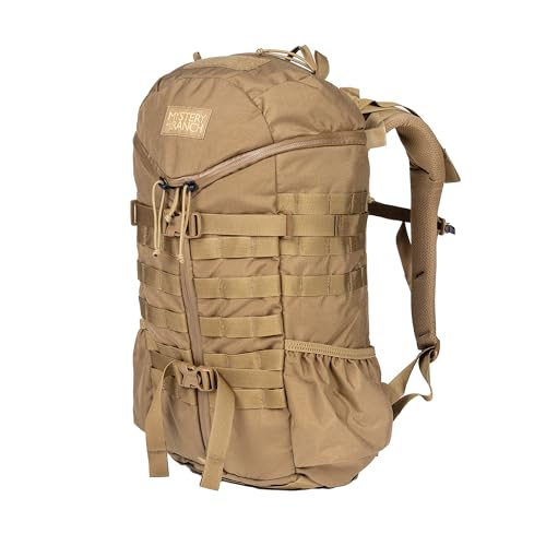 Mystery Ranch 2 Day Backpack – Modern Utility Bag with Exterior Webbing, Removable Waist Belt & Laptop Sleeve – Coyote, L/XL