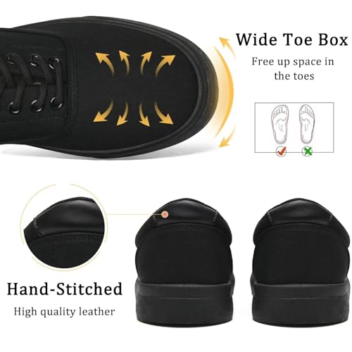 Low-Top Thick Sole Men's Fashion Sneakers Casual Canvas Sneakers for Men Lace up Tennis Shoes Comfortable Breathable Insole Slip on Sneakers Men Low Slip on Shoes - Multiple Colors - Big Size4