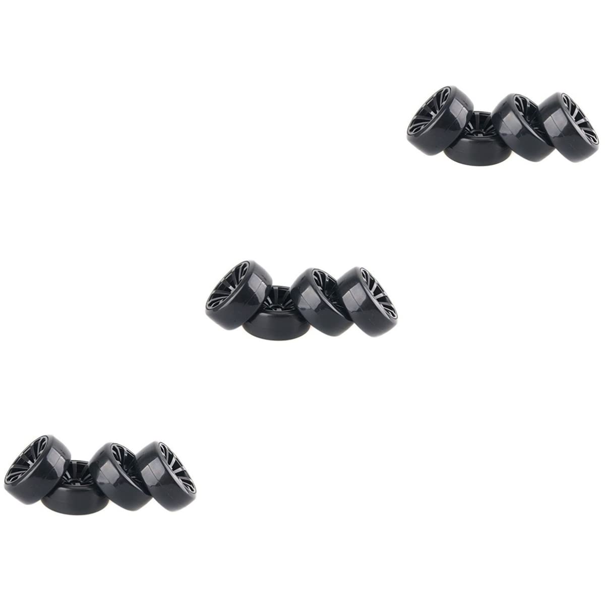 Toyvian 12pièces Roues De Pneu Plastique pour Voitures De Course Jantes avec Équipement De Remplacement pour Hpi Et Voitures Drift