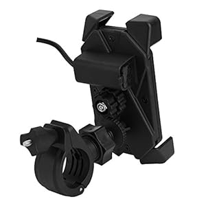 Motorfiets ATV-stuur E-montagestandaard, telefoonhouder Stevig en duurzaam met USB-oplader voor GPS voor mobiele…