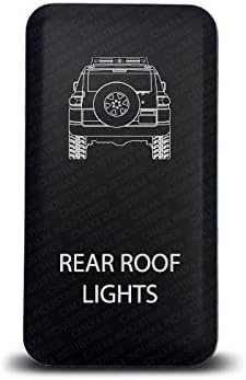 CH4x4 Push Switch for Toyota FJ Cruiser 12V 3Amp - Rear Roof Lights Symbol - White LED