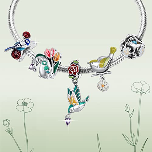 Image of MUNDELL Conch Bead Charm Dachshund Dala Horse Pendant Charm Bird Sun Charm for Original Charm Bracelet or Bangle