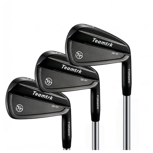 Teamtrk CB-101 Forged Iron Men's Golf Club Set (Black (Right-Hand Version), 4-PW(Pack of 7))