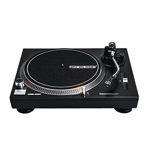 Reloop Platine RP-2000 MK2 DJ RP-2000 avec commande directe à quartz et sortie phono / ligne, Noir métallisé
