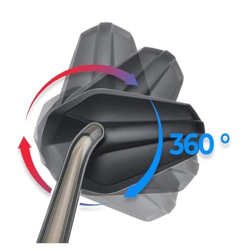 Espejo lateral universal para manillar de motocicleta con luces led intermitentes de gran angular 6