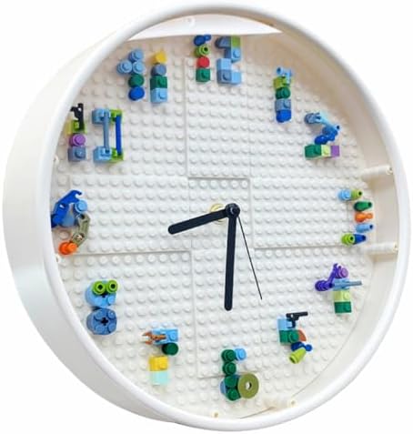 DIY Building Block Clock, Kids' Wall Clocks, Kids' Room Decoratio...