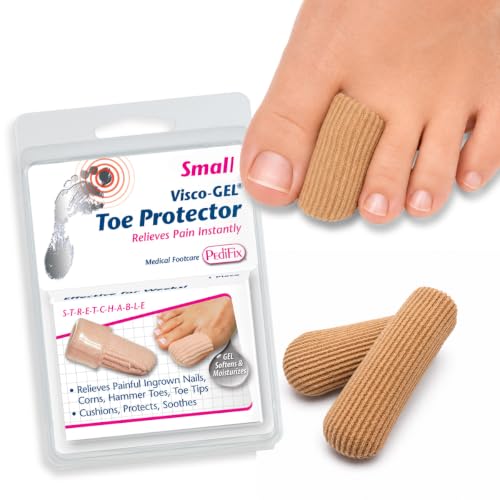 Pedifix Visco-GEL Toe Protector, Gel Cap for Corns &amp; Hammer Toe, Small 2PK