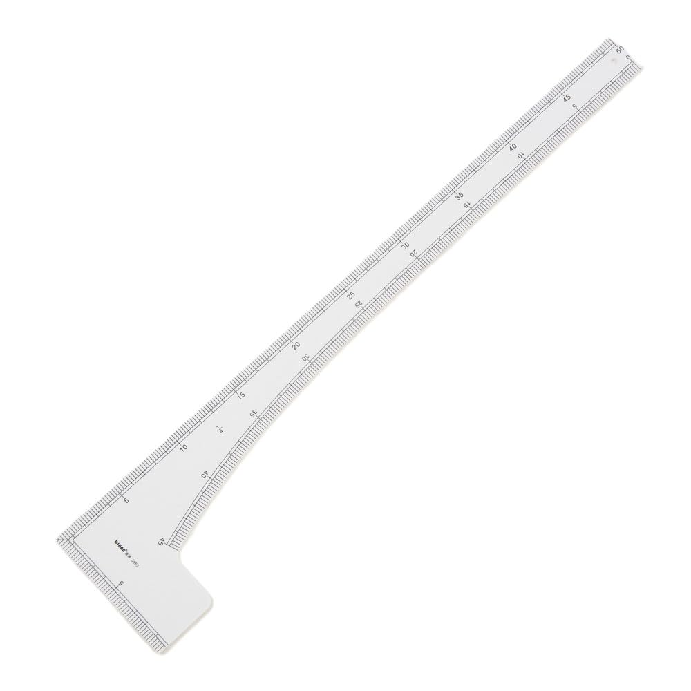 DIHAN #3853 Metric Two Sided L-Square multifuction French Curve Vary Form Quilting Pattern Making Tailoring Garment Sewing Ruler