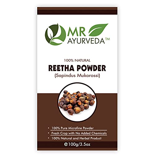 Image of MR Ayurveda 100% Herbal Hibiscus Powder and Reetha Powder - Combo Pack (100 Grams Each)