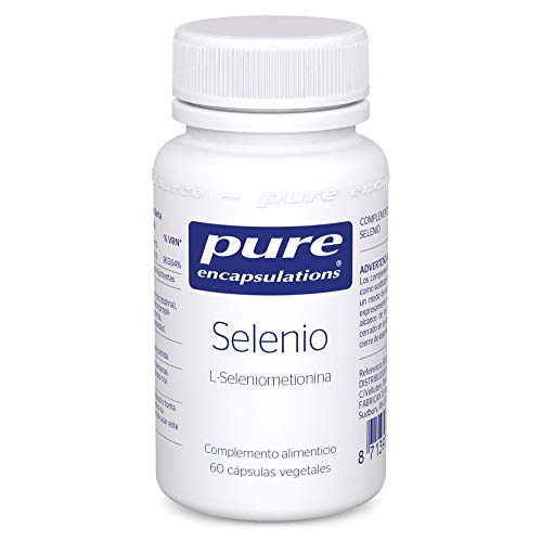 PURE ENCAPSULATIONS Selenio | L-seleniometionina | Protege del Daño Oxidativo y al Sistema Inmunitario | Fortalece Pelo y Uñas | Apoya la Función Tiroidea y Espermatogéneis | 60 Cápsulas Vegetales