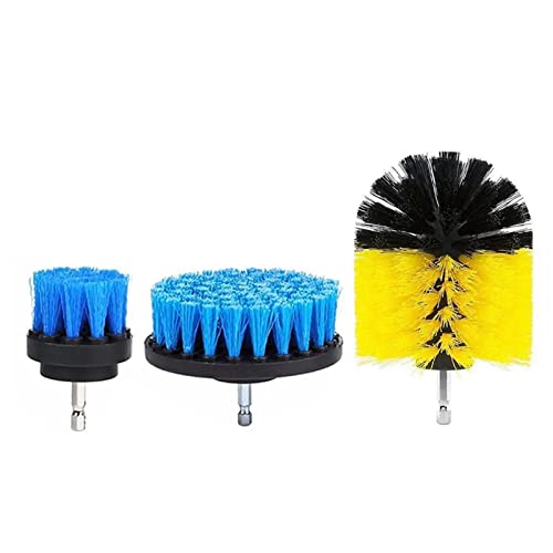Kit de polimento de metal, 3 peças, escova de broca elétrica de 6,5/10 cm, escova de limpeza para ba