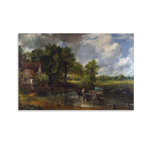 The Hay Wain by John Constable Canvas Art Poster And