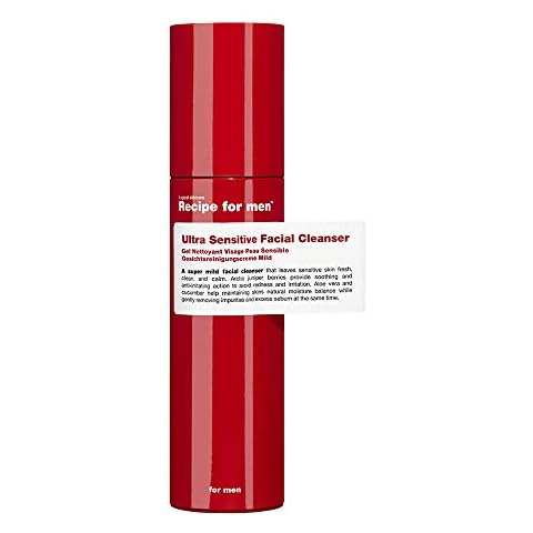 Recipe For Men Ultra Sensitive Men's Facial Cleanser For Sensitive Skin - Juniper Berries, Aloe Vera & Cucumber Remove Impurities & Irritation - 100 ML Cover
