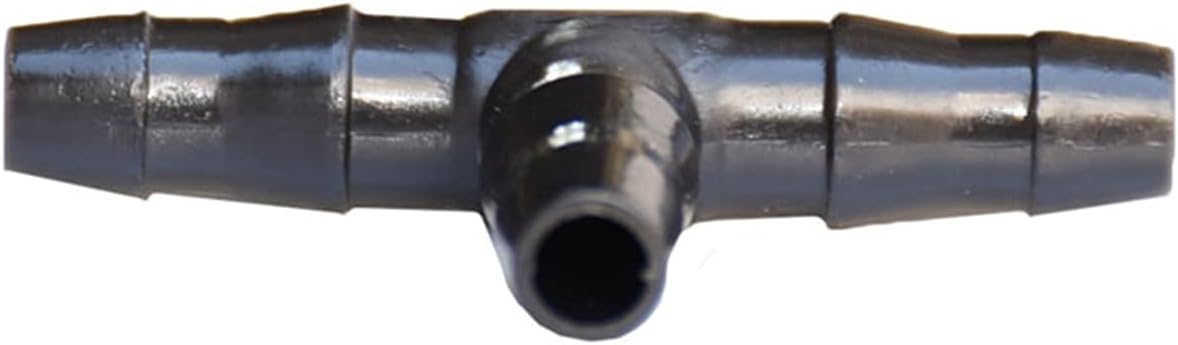 Hose Connector 1/4 Inch Tee Joint Barb 4/7mm Mist Joint Garden Water Pipe Diverter Irrigation Hose 1/4 Inch Water Pipe Joint 200 Pcs (Color : Black, Diameter : 1/4'')