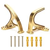 TRIPLE DEER Gun Rack Wall Mount Gun Storage with Felt, Gun Hooks Wall Mount Horizontal Heavy Duty Steel Gun Racks for Storing Shotguns Rifles Archery Bow, Gold, 2 pack
