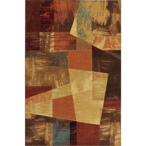 Home Dynamix Catalina Bismark Contemporary Geometric Abstract Area Rug,7'10"x10'2" Rectangle,Brown/Beige