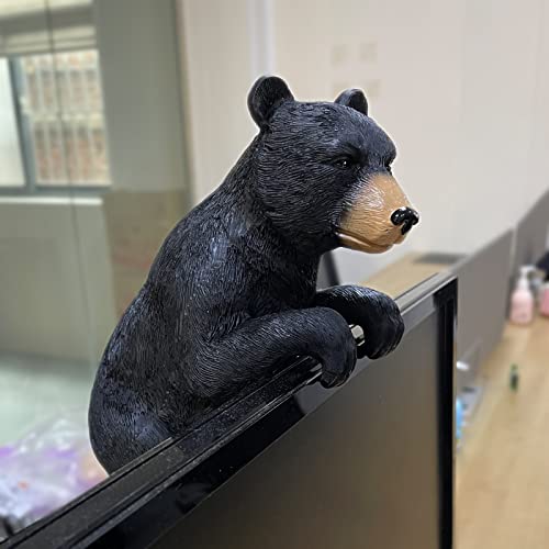 Miniature Garden Figurines, Black Bear Statues Outdoor Decor, Garden Art Outdoor For Fall Winter Garden Decor,Outdoor Statue For Patio, Lawn, Yard Decoration, Housewarming Garden Gift (Black Bear) #TOP5