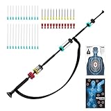 Hbpanan .40 Caliber Blow Dart Gun for Adults - 36' Blowgun Kit with 12 Long/Mid/Short Darts, 2 Oversized Targets, Optic Sight, Sling & Tactical Grip | All Aluminum Blow Gun