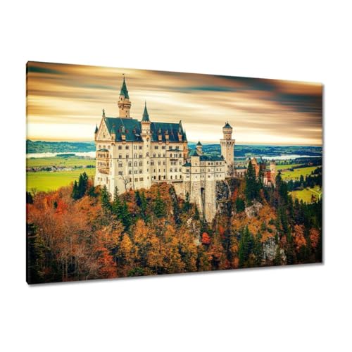 Tableau grand format Château de Neuschwanstein décoration murale sur toile