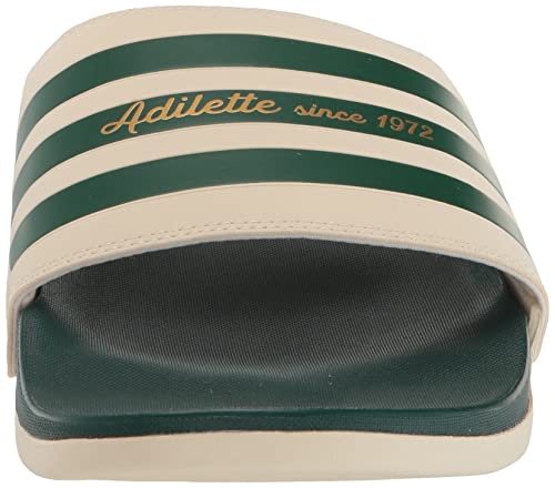Adidas Unisex Adilette Comfort Slides Sandal, Wonder White/Collegiate Green/Gold Metallic, 11 Us Women #TOP1