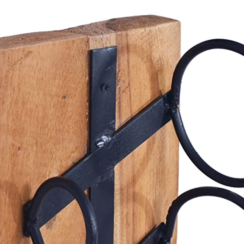 Soporte para 6 Botellas de Vino de Madera y Hierro miniatura 5