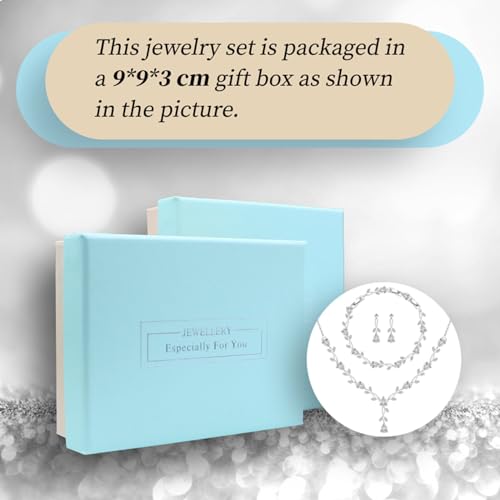 GZWHD Wedding Jewelry Sets for Bride Bridesmaid Women Cubic Zirconia Necklace Earrings Bracelet Set Gift for Mother Friend Wife Daughter Sister Party Prom Jewelry4