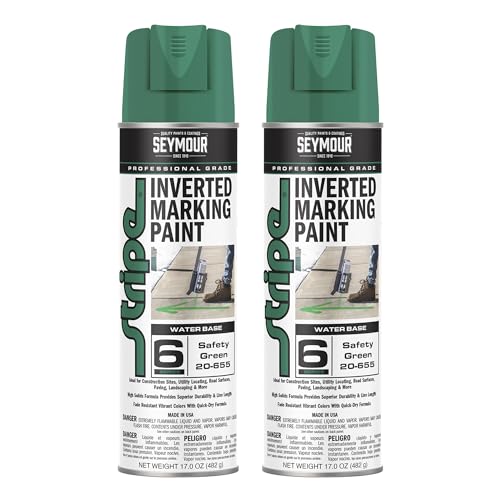 20-655 Seymour Stripe 6-Series Inverted Ground Marking Paint, Safety Green net 17oz. (Pack of 2)