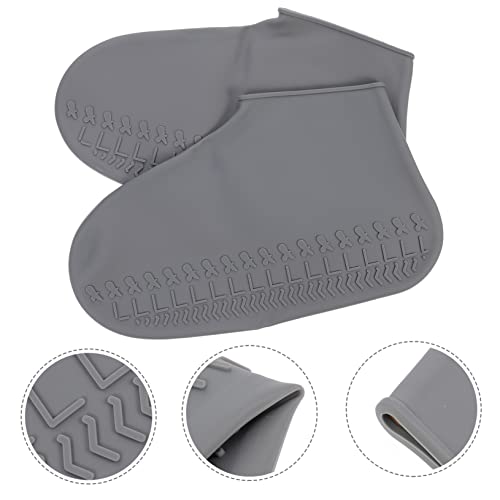 Gatuida 1 par Protectores de Calzado de Silicona - Unisex, diseño resistente para actividades al aire libre, color gris miniatura 6