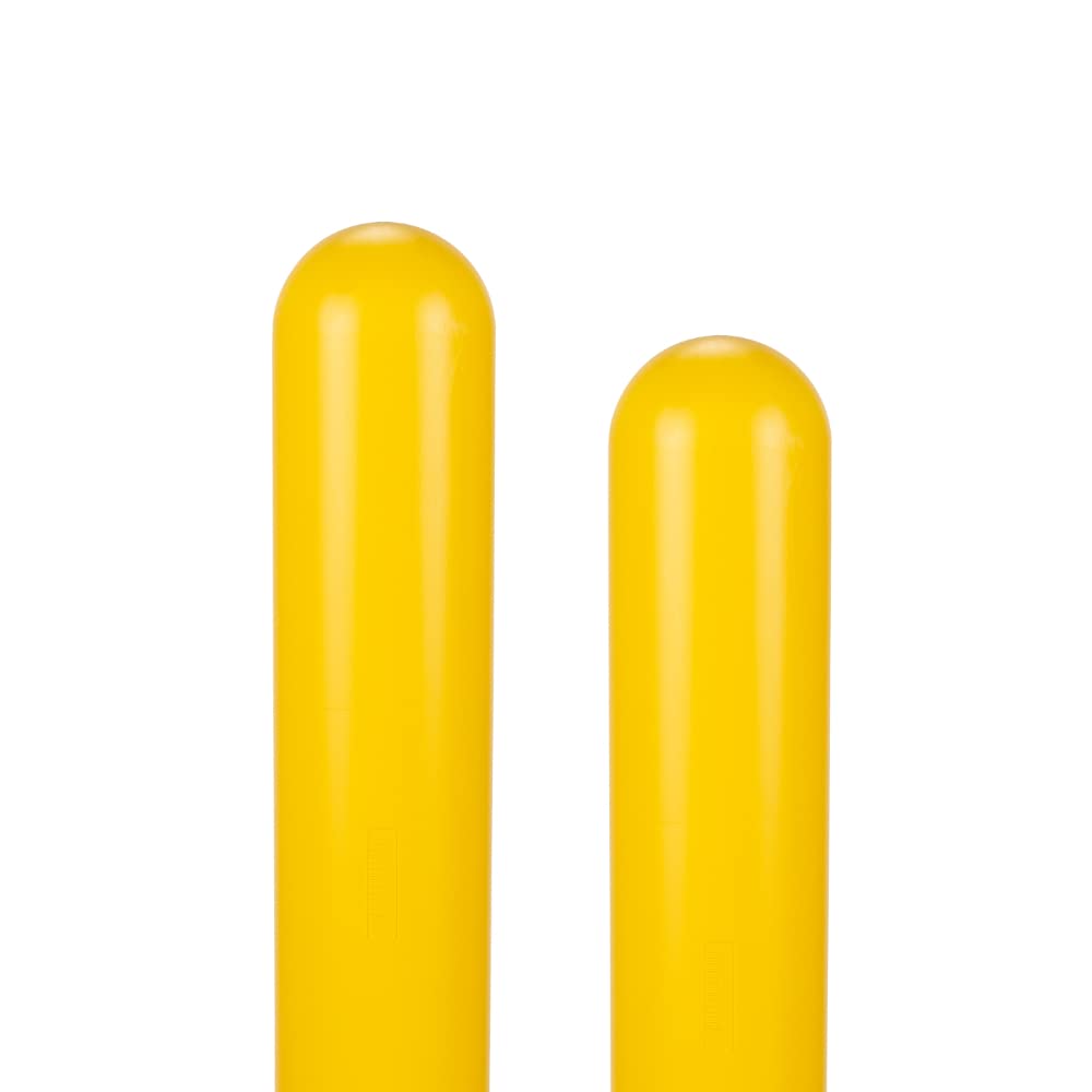 Innoplast BollardGard 7" x 60" 2-Pack Round Top Bollard Cover (Yellow no Tape)