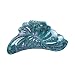 5 inch Large Jaw Clip Hair Claw with Leaf Design - Speckled Blue