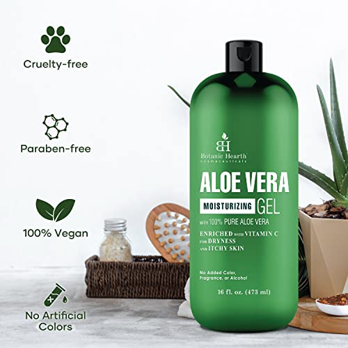 Botanic Hearth Aloe Vera Liquid Gel - From 100% Pure And Natural Cold Pressed Aloe Vera, 16 Fl Oz #TOP4