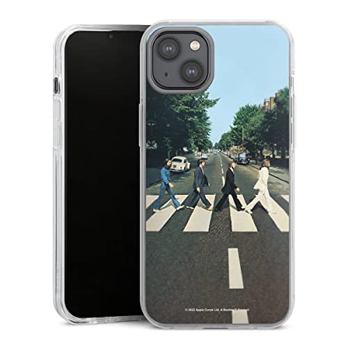 DeinDesign Coque Compatible avec Apple iPhone 14 Plus Coque Transparente Case Abbey Road The Beatles Musique - Les Beatles, Paul McCartney, John Lennon, RIngo Starr, George Harrison DeinDesign Coque Compatible avec Apple iPhone 14 Plus Coque Transparente Case Abbey Road The Beatles Musique