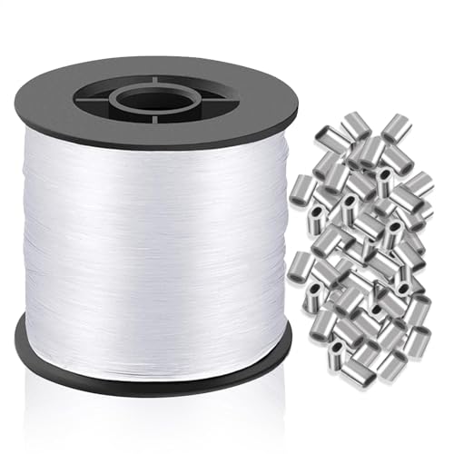 Druuzyl 200 M Hilo de Nailon Transparente Hilo de Pescar de 0,8 MM Hilo de Pesca Fuerte y Duradero, Resistente a Desgarros Sedal de Pesca, para Manualidades DIY, Pesca, Joyería