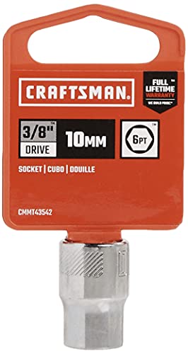 Craftsman Shallow Socket, Metric, 3/8-Inch Drive, 10Mm, 6-Point (Cmmt43542) #TOP1