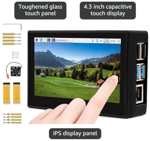 Image of waveshare 7inch DSI LCD 800x480 for Raspberry Pi 4B /3B+ /3A+ /3B /2B /B+ /A+ and Compute Module 4 /3+ /3, 800x480 Capacitive Touch Screen Monitor