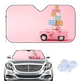 Hightopup Voiture jouet rose avec pile cadeau, pare-brise, pare-brise,...