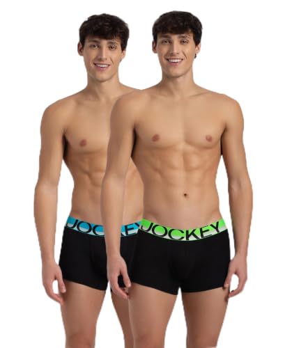 Image of Jockey FP03 Men Super Combed Cotton Rib Solid Trunk with Ultrasoft Waistband