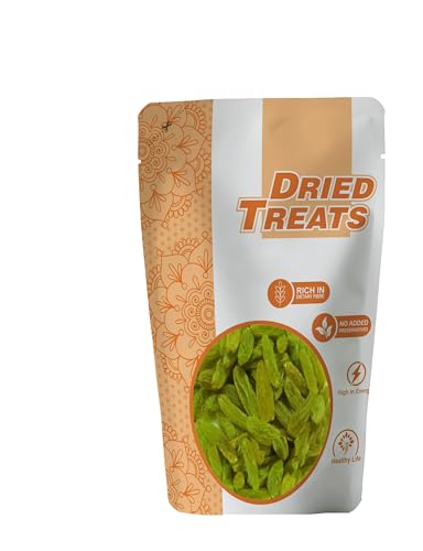 Image of Dried Treats Dried Fruits Nuts And Seeds (Green Raisins /Kishmish, 250Gm)