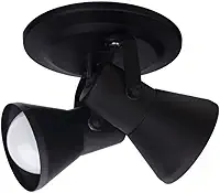 Spot Duplo De Sobrepor Direcionável Teto Sala 2 E27 (Preto)