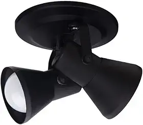 Spot Duplo De Sobrepor Direcionável Teto Sala 2 E27 (Preto)