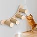 Bothyi Wall Mounted Cat Climbing Shelf Four Step Stable Easy to Install with Jute Scratching Cat Stairway Wall Steps for Playing