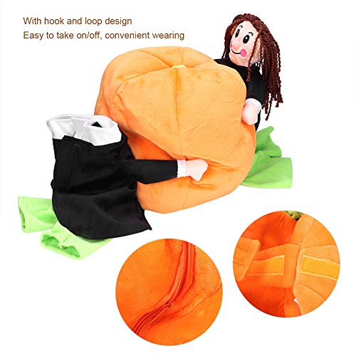Halloween Dog Pumpkin Costume, 3D Funny Dog Clothes Pet Halloween Pumpkin Cosplay Clothes Dress Up for Pets Dogs Cats(S) - Image 3