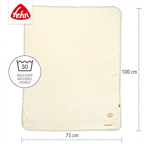 Fehn Kuscheldecke Schaf - Kuschelige Schmusedecke als Babydecke - Schmusetuch & Krabbeldecke für Kinderwagen und Babyschale - optimales Schnuffeltuch und Erstlingsdecke - Für Babys ab 0+ Monaten